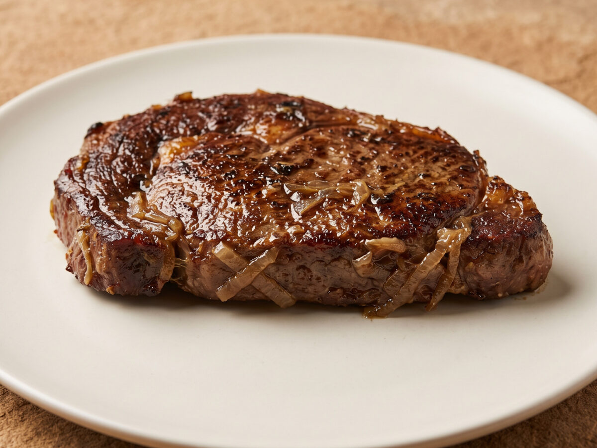Ägyptisches Rindersteak mit Zwiebelmarinade