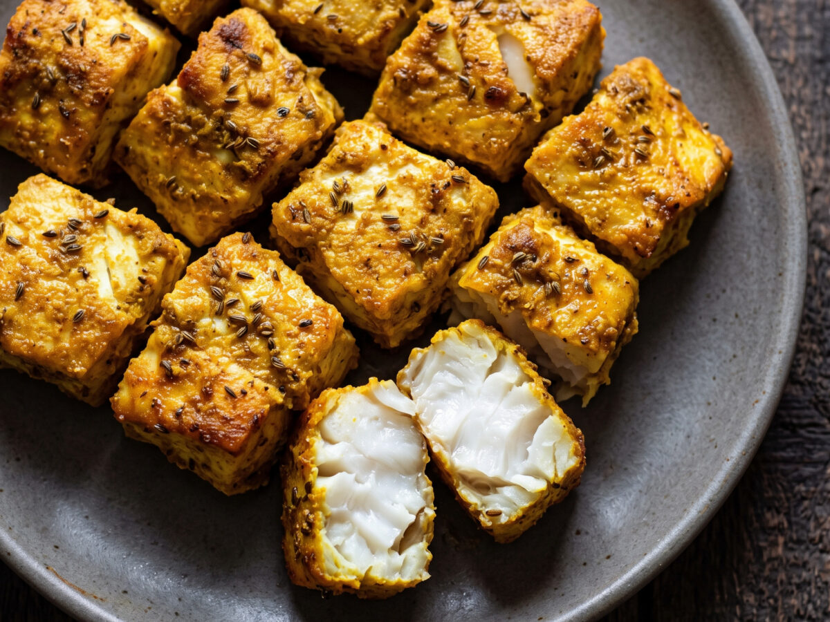 Ajwaini Kabeljau-Tikka vom Grill