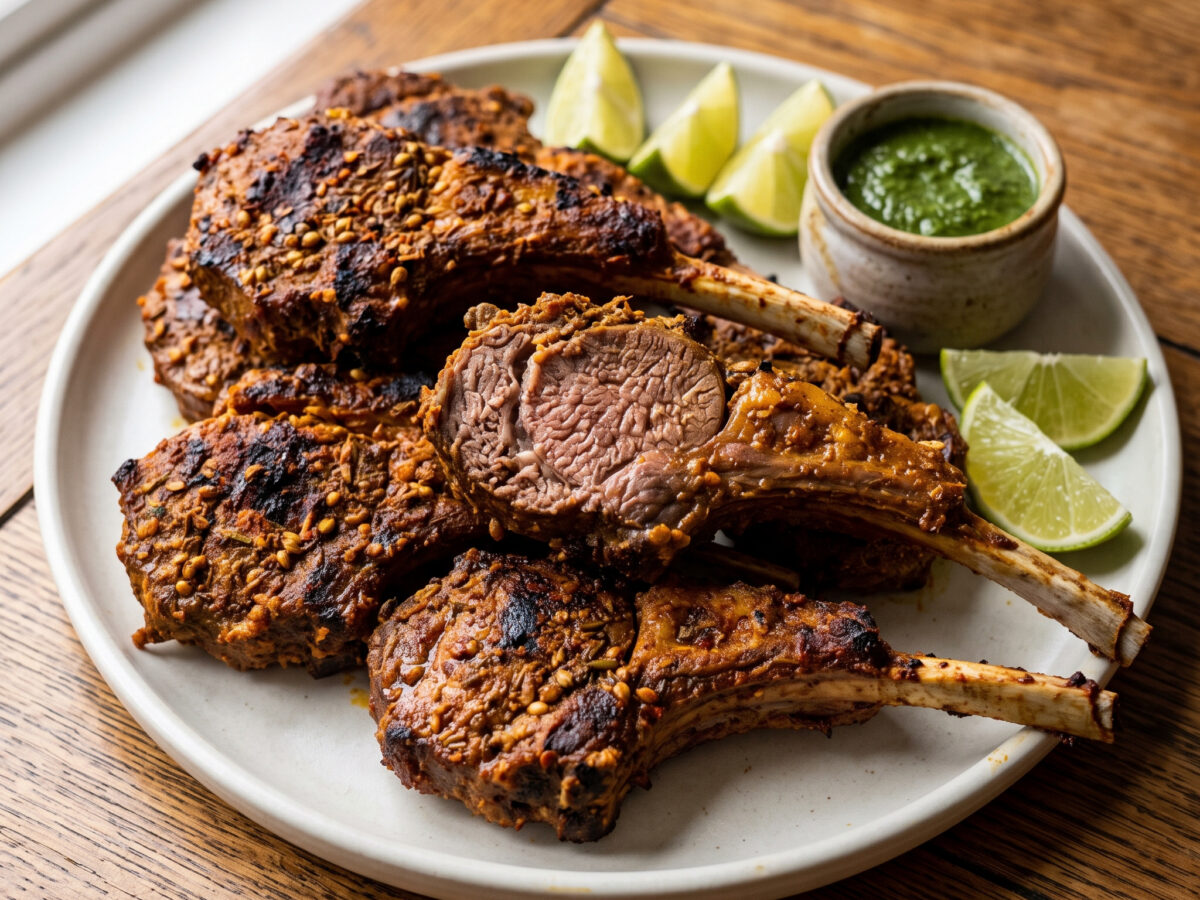 Würzige Koteletts mit doppelter Marinade