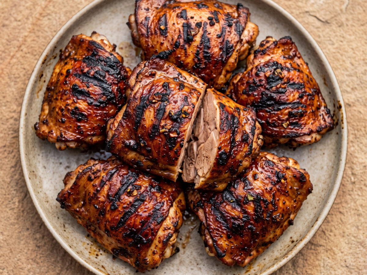 Ancho-Limetten-Hähnchenoberkeulen vom Grill