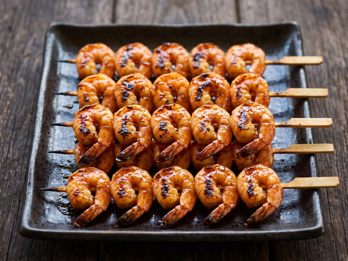Garnelenspieße direkt vom australischen Barbecue