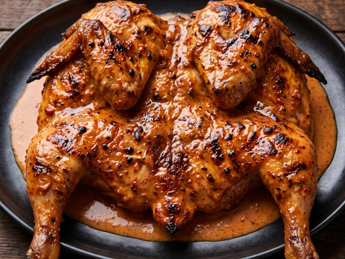 Ayam percik Kelantan vom ganzen Hähnchen