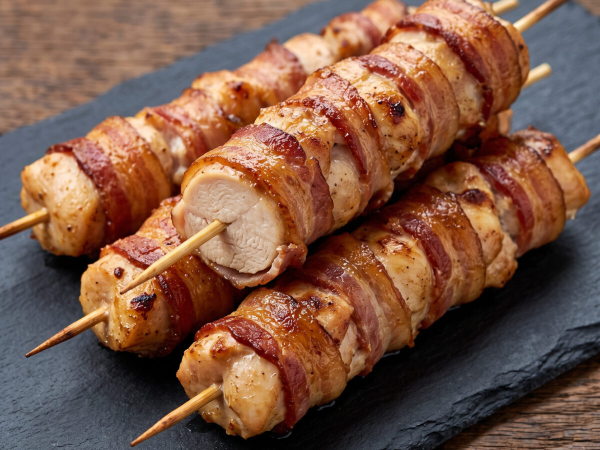 Bacon-Wrapped Chicken Skewers vom Grill