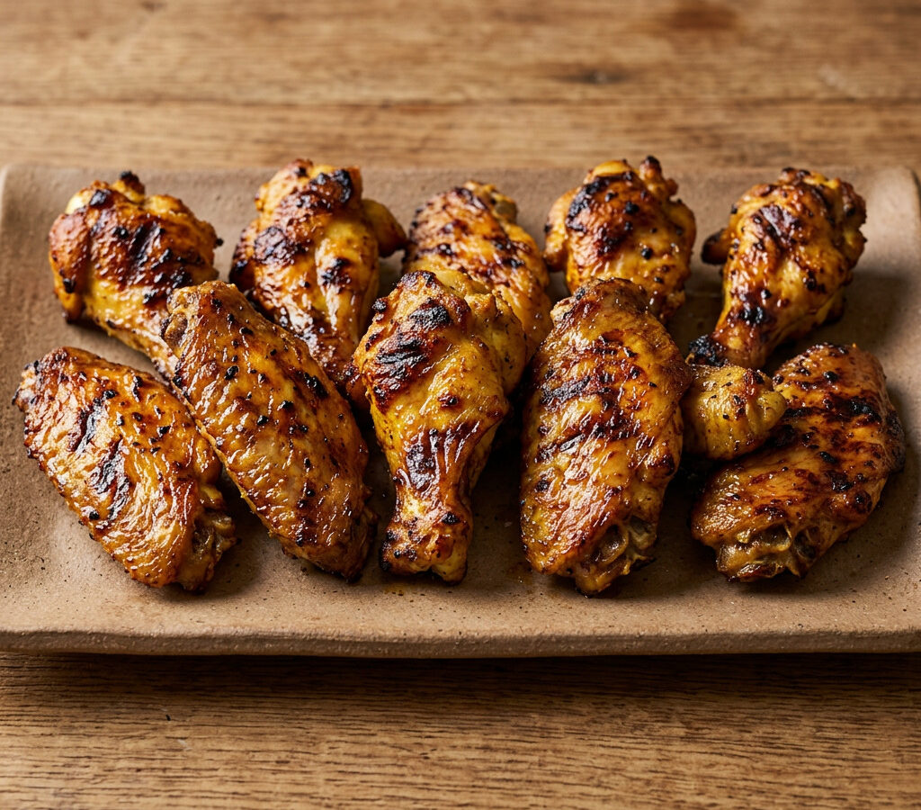 Bāl-e kabābi: Safran-Hähnchenflügel vom Holzkohlegrill