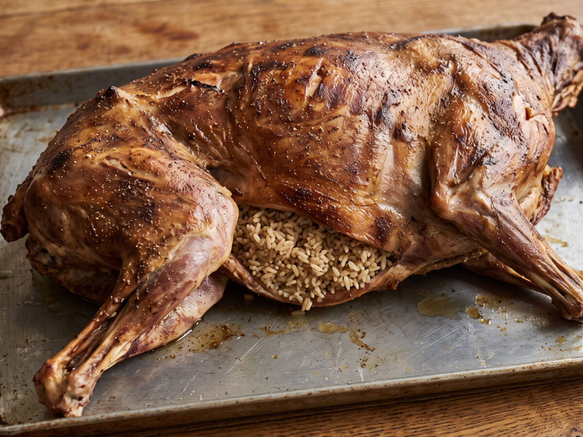 Lamm-Sajji aus Balochistan am Drehspieß