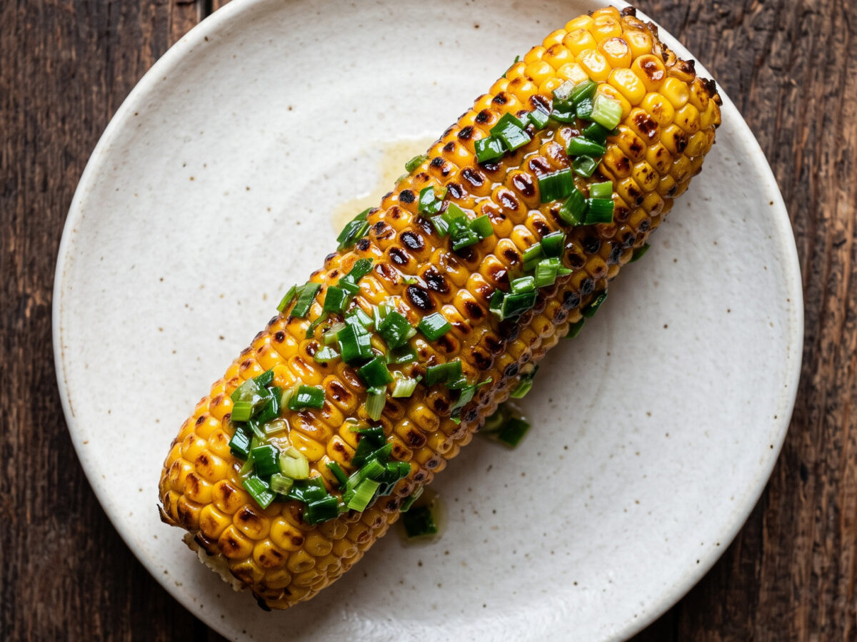 Bắp nướng mỡ hành vom Grill
