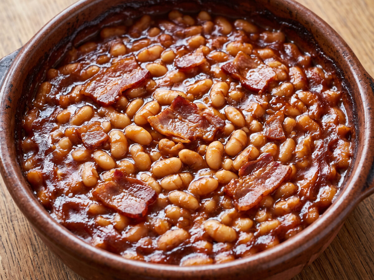 Barbecue-Baked-Beans mit Bacon