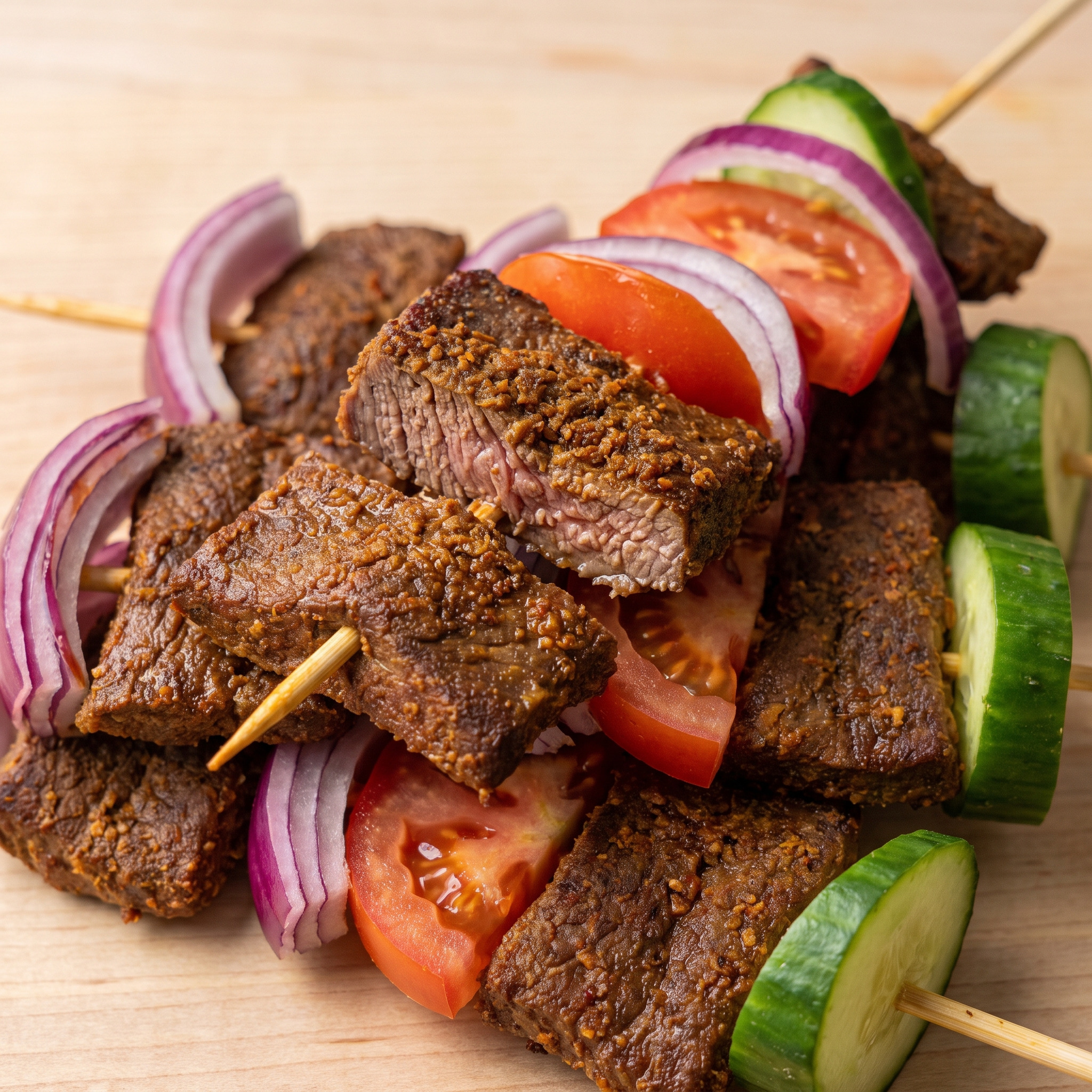 Beef Suya: würzige Rindfleischspieße