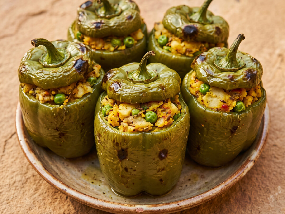 Bharwan Shimla Mirch vom Grill