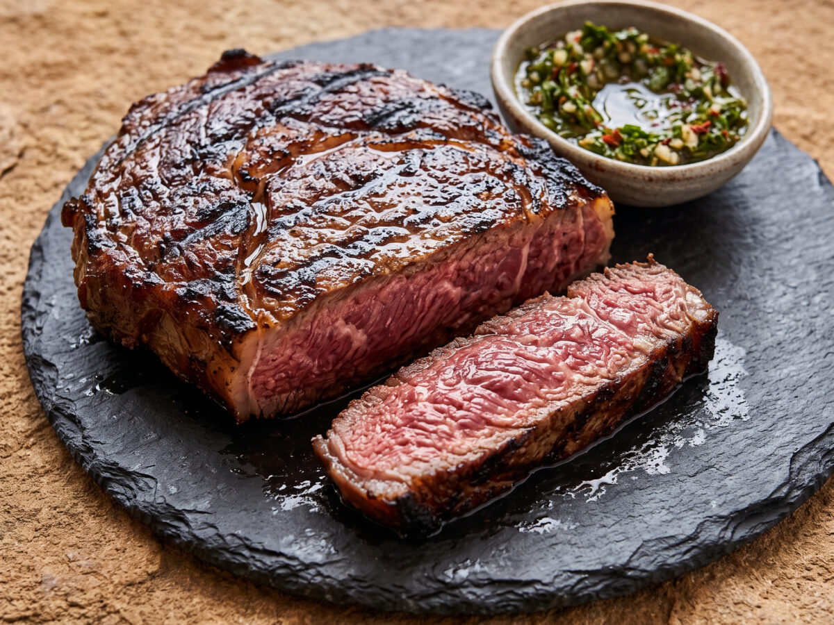 Bife ancho aus Rocha direkt über der Glut