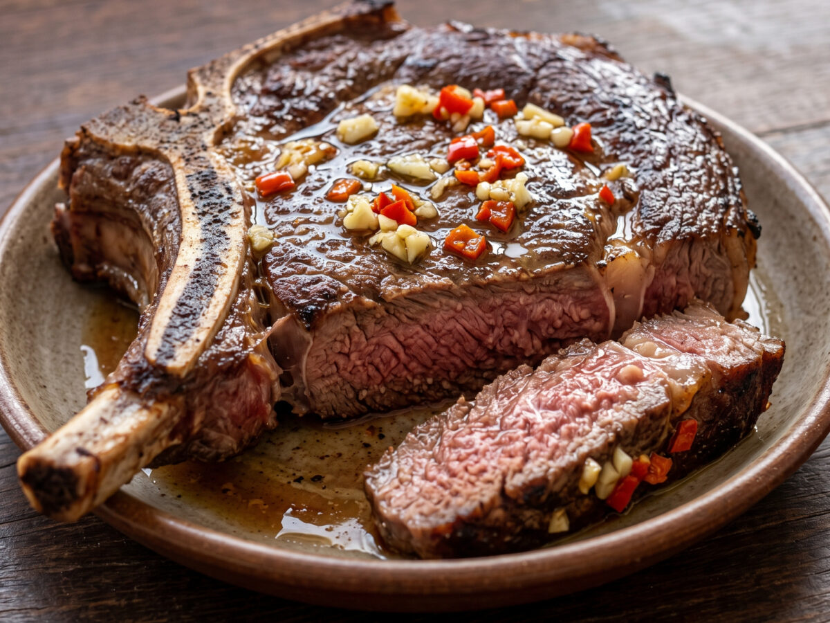 Bisteca de boi grelhada vom Grill