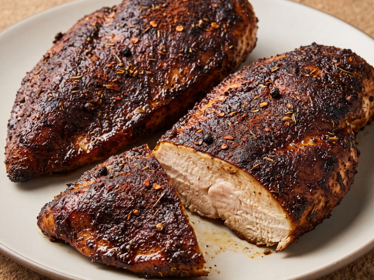 Blackened Chicken: würzige Hähnchenbrust vom Grill