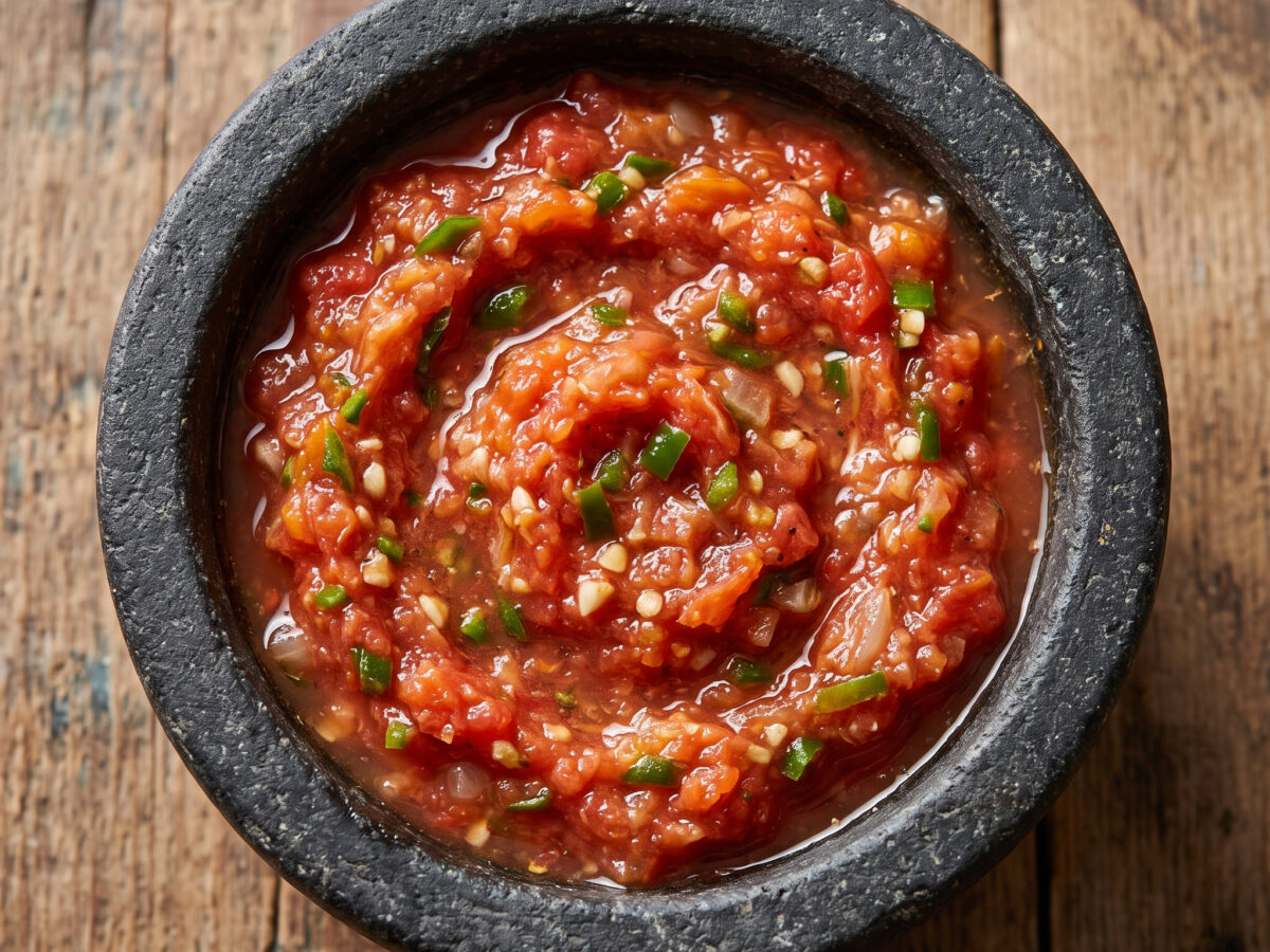 Chancho en piedra: pikante Tomatensauce aus Chile