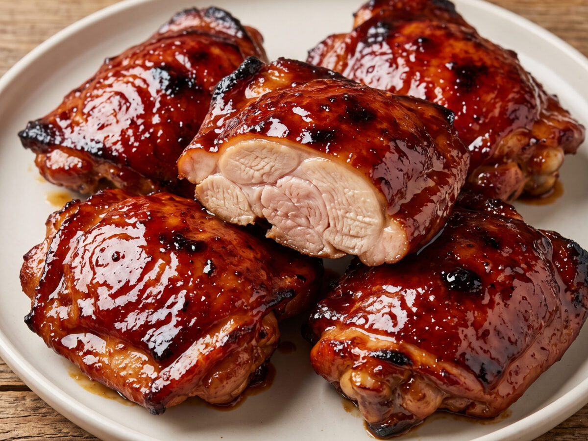 Char-Siu-Hähnchenoberkeulen vom Grill