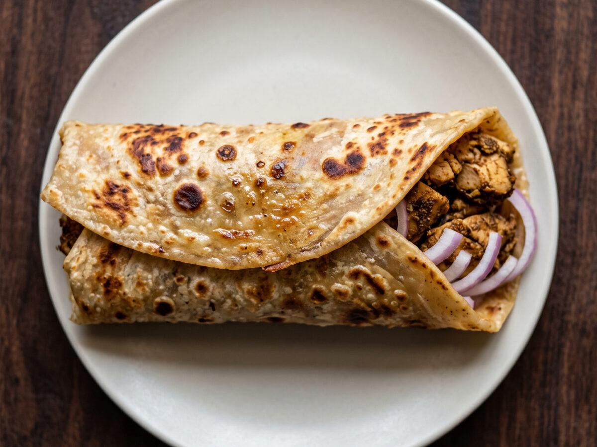 Chicken Kathi Roll vom Grill