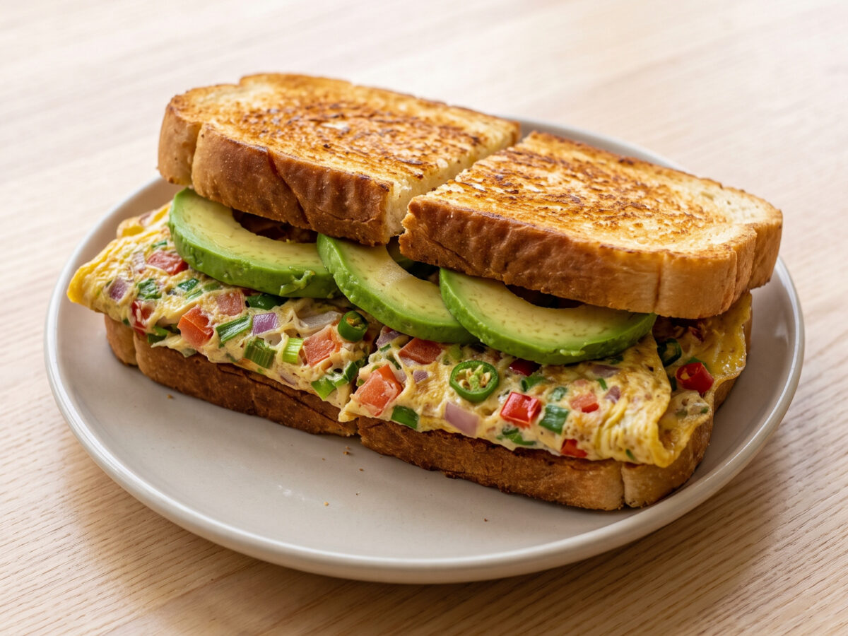 Chiibom-Sandwich mit Avocado von der Grillplancha