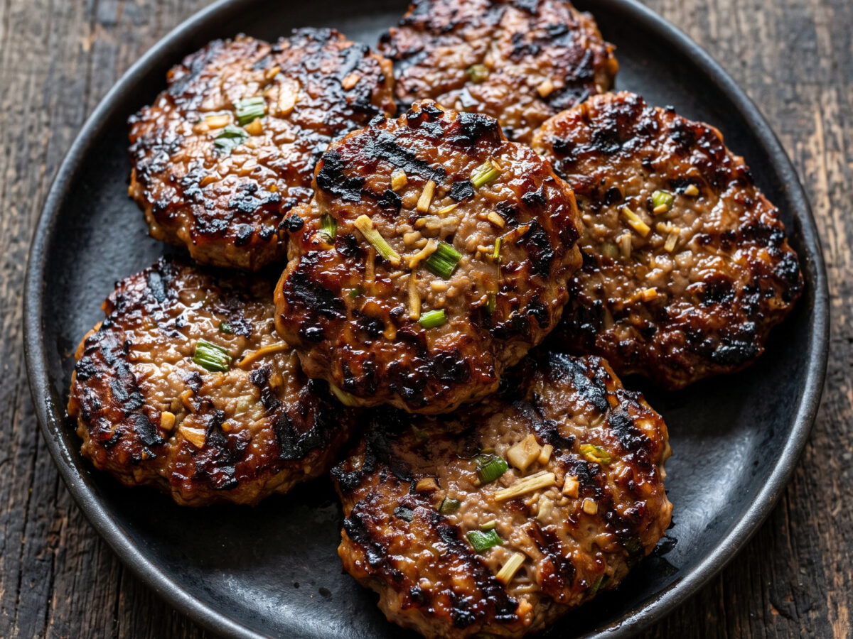 Chinesische Schweinefleisch-Patties vom Grill