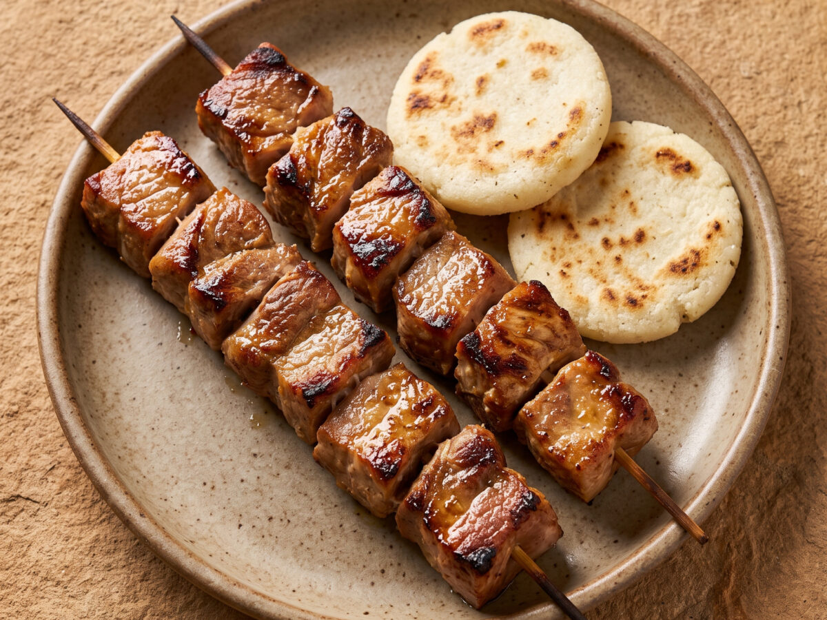 Chuzos de cerdo vom Grill