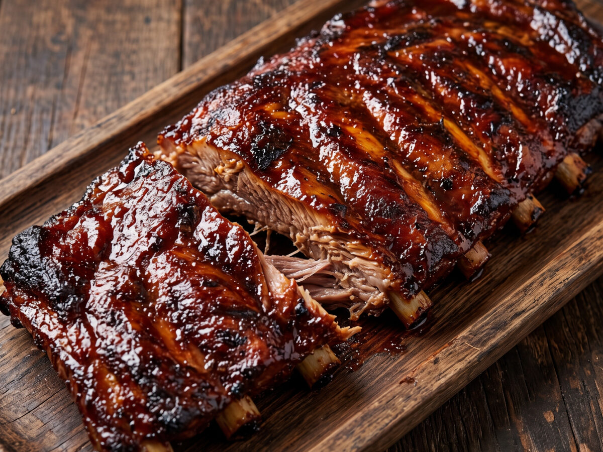 Costillas de cerdo BBQ vom Grill