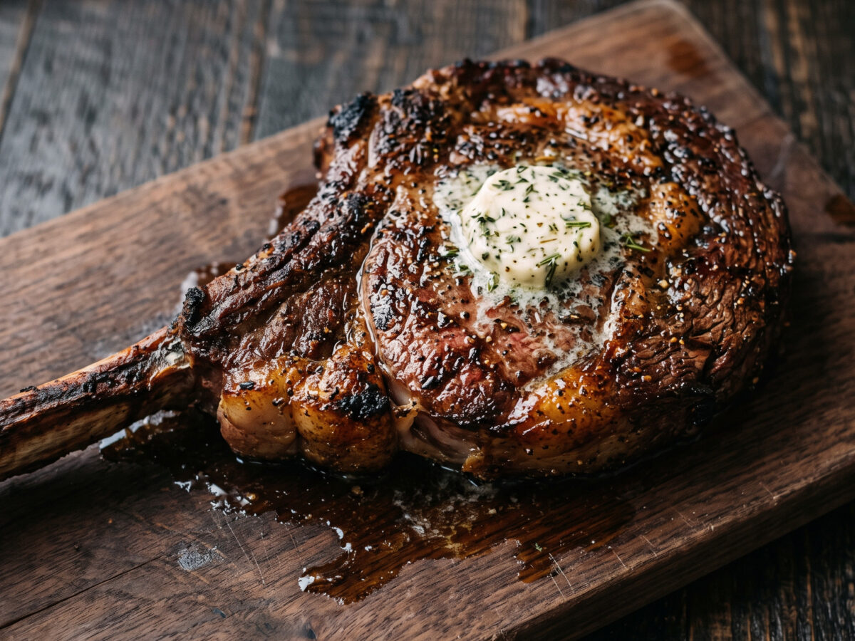 Cowboy-Steak vom US-Grill