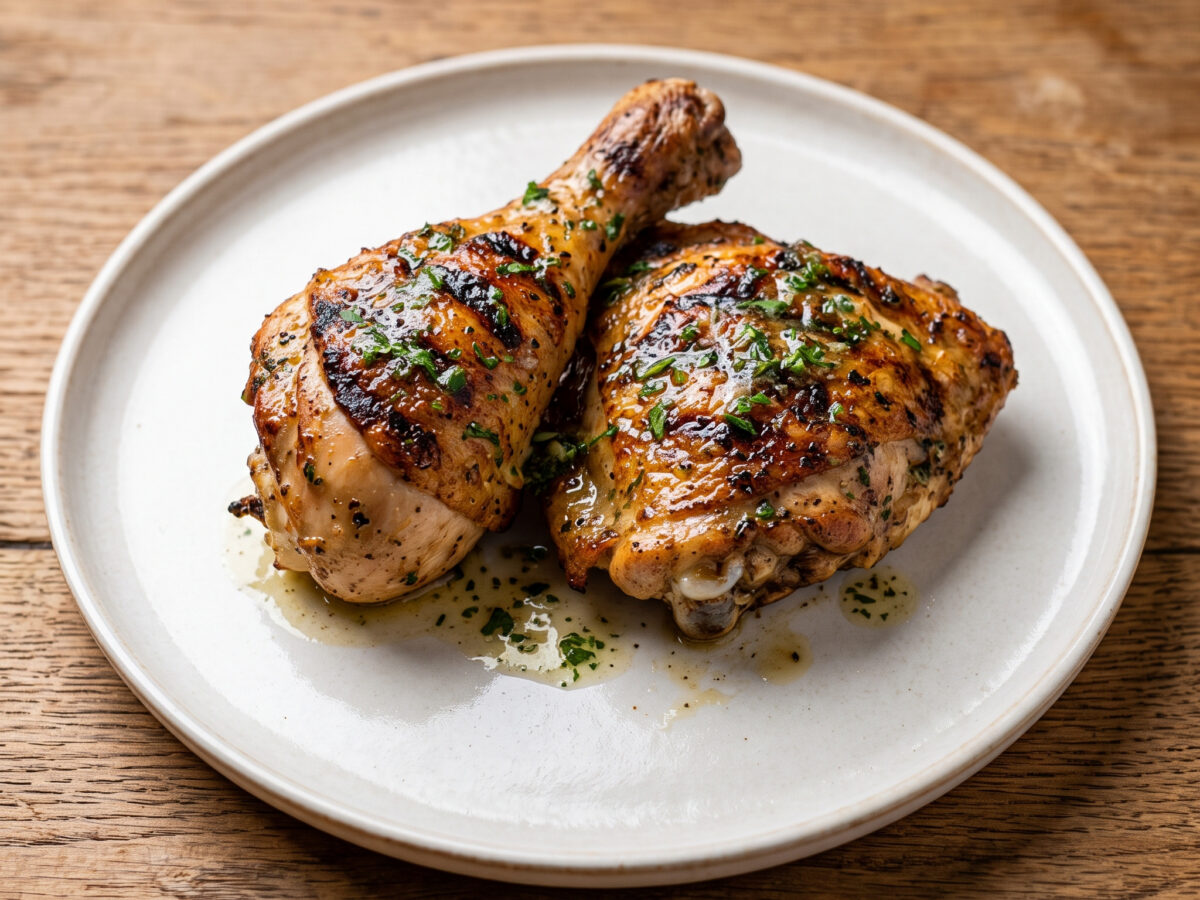 Coxa e sobrecoxa mit Kräuterbutter vom Grill