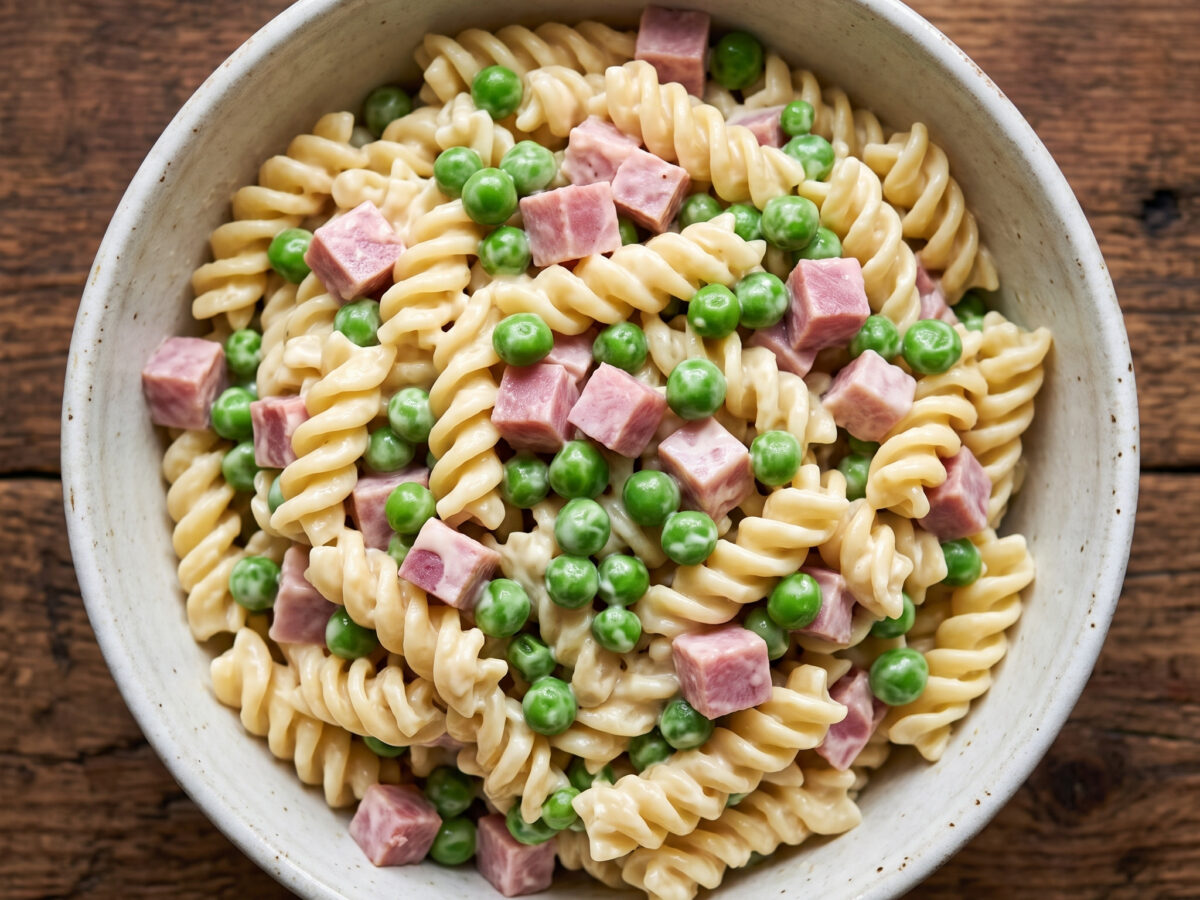Cremiger Nudelsalat für den Grillabend