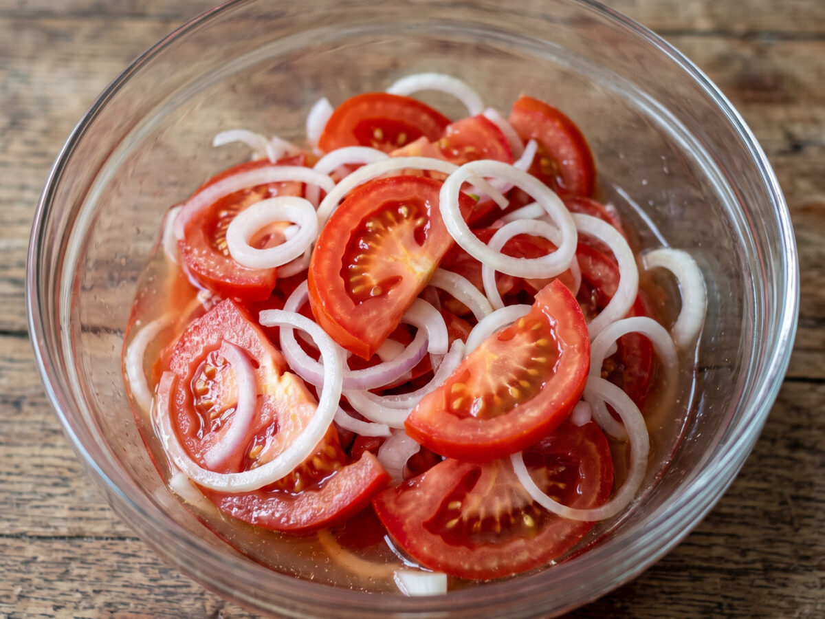DDR-Tomatensalat mit Zwiebeln