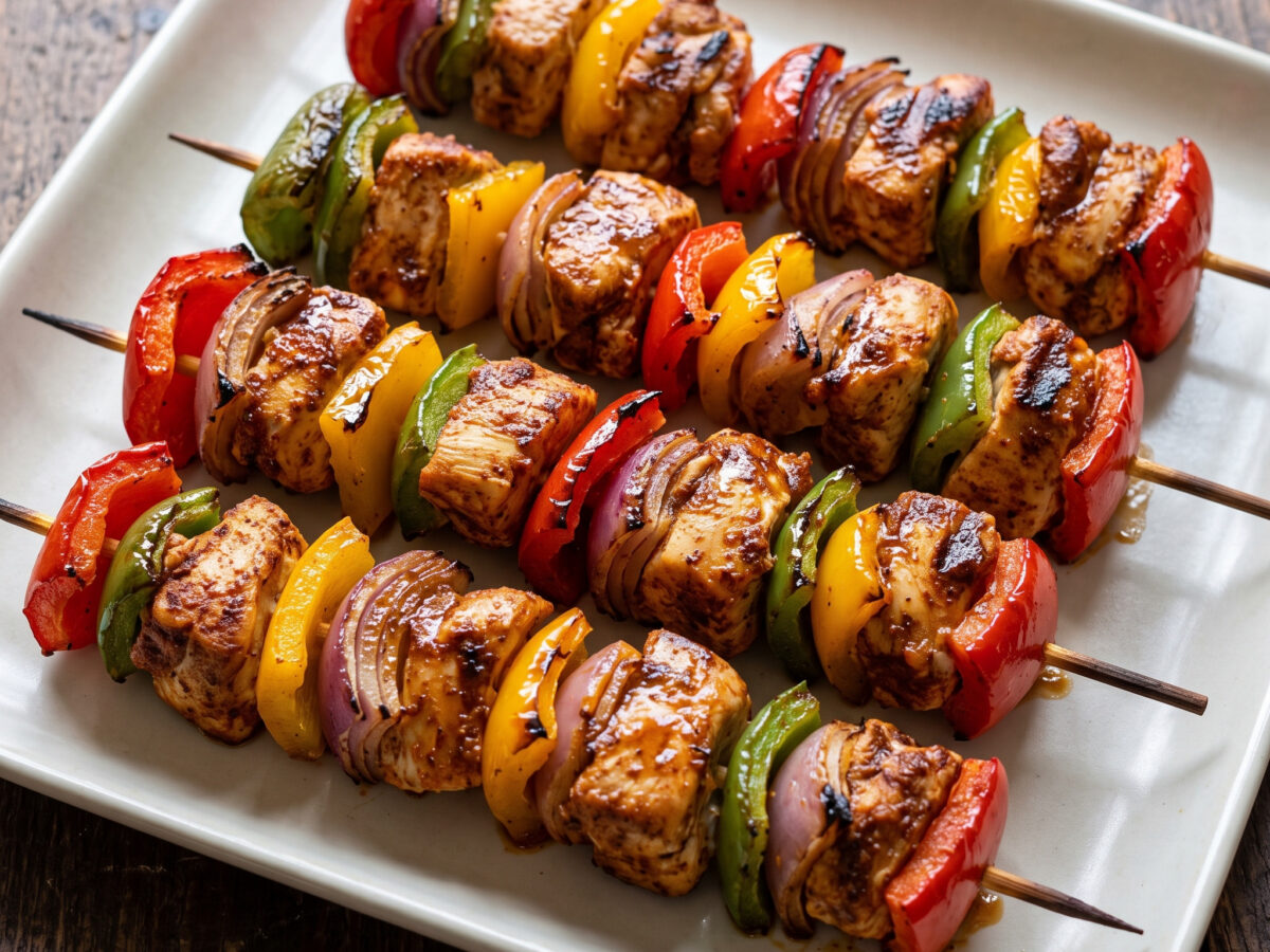 Direkt gegrillte Tex-Mex-Spieße