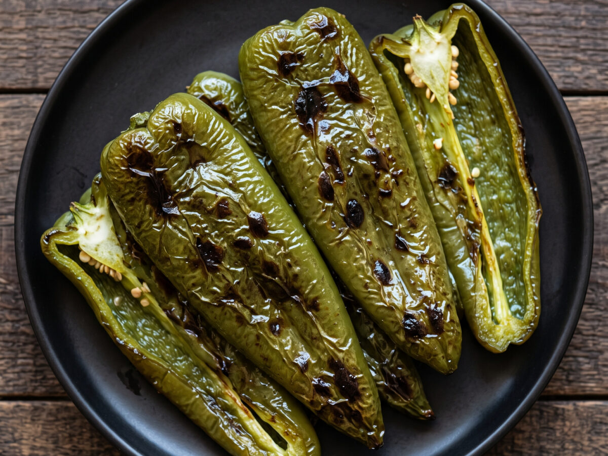 烤青椒: Paprika mit Kohlenaroma und würzigem Dip