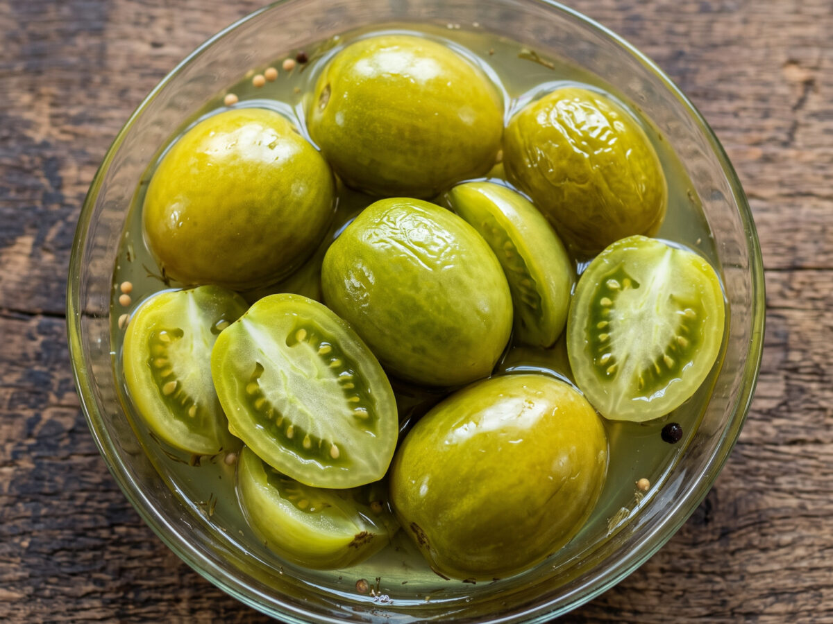 Eingelegte grüne Tomaten aus Texas