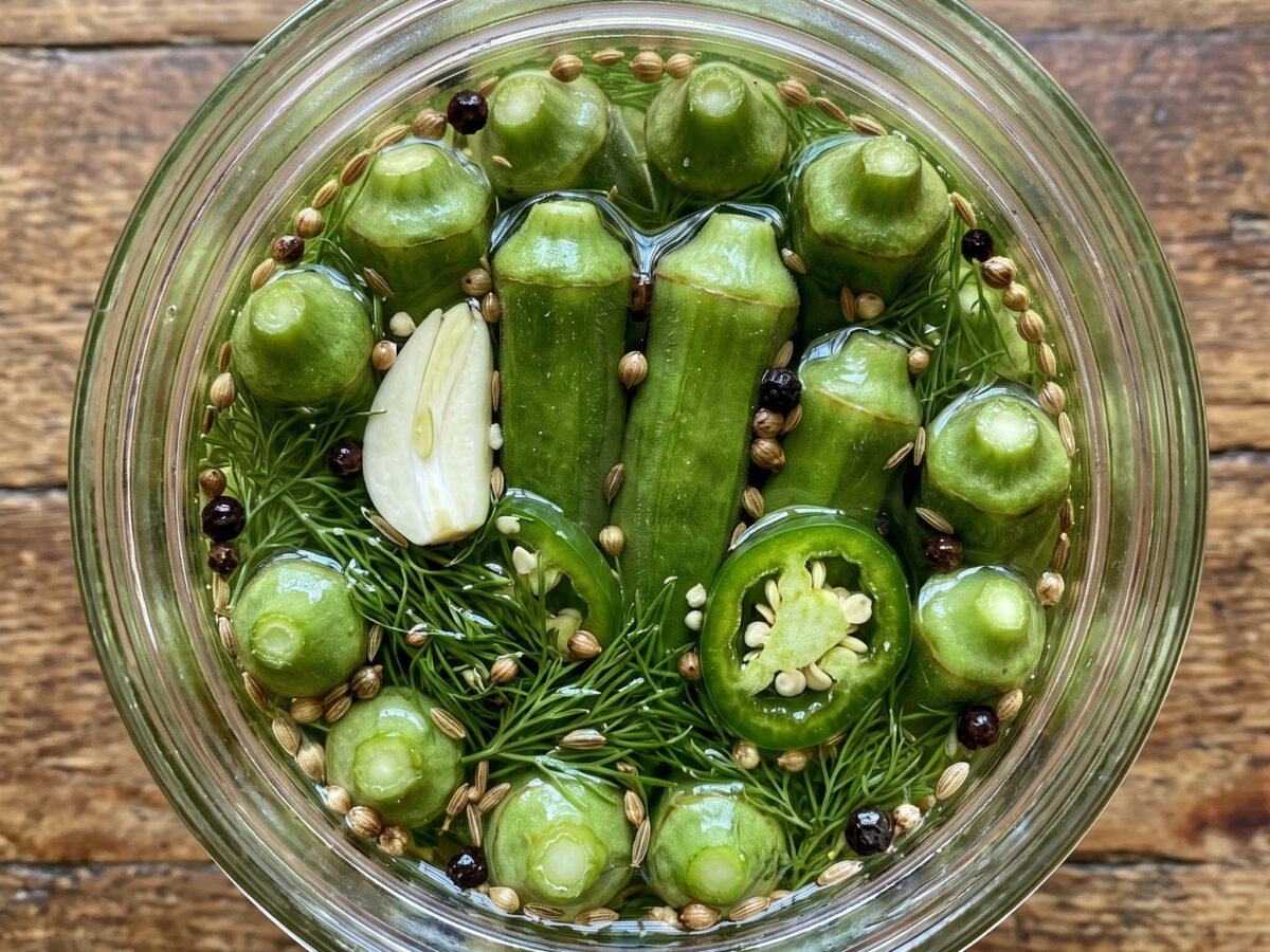 Pickled Okra für die BBQ-Tafel
