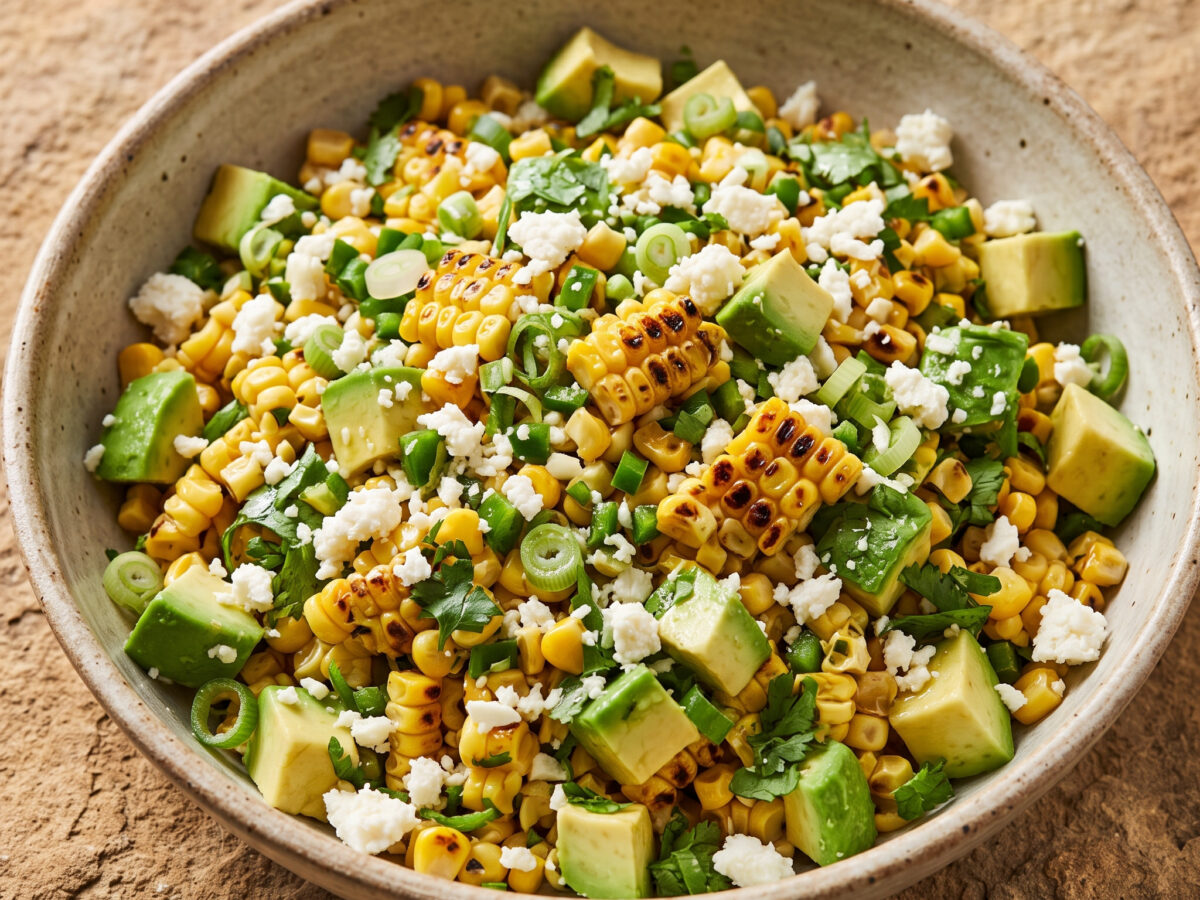 Ensalada de elote asado mit Avocado