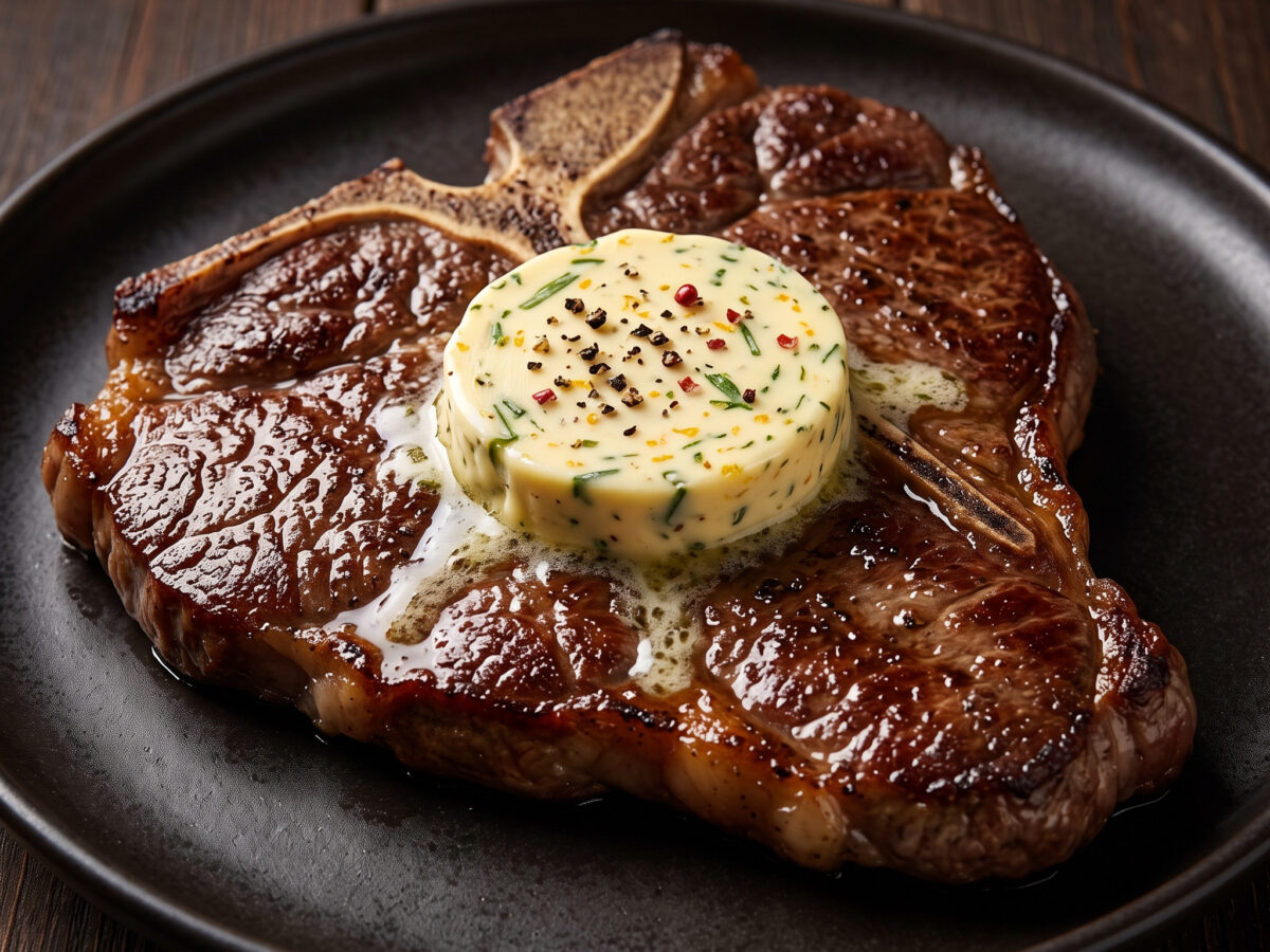Estragon-Pfeffer-Orangenbutter für T-Bone