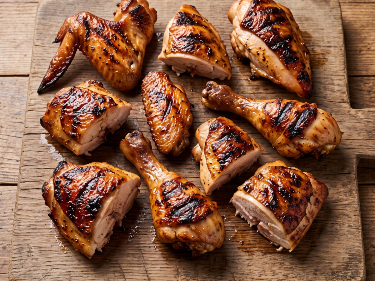 Frango na brasa mit Cachaça-Marinade