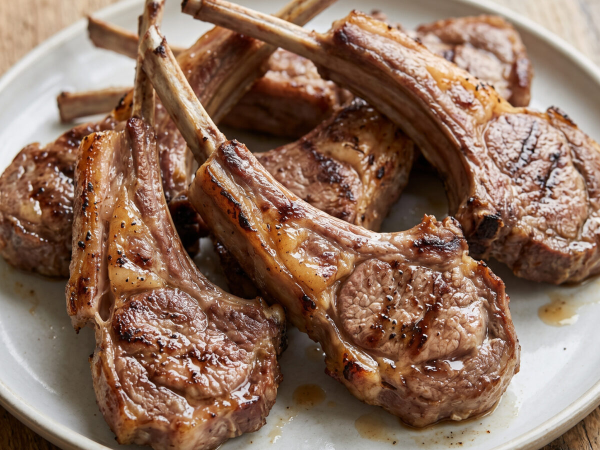 Frische Lammerippen vom Grill