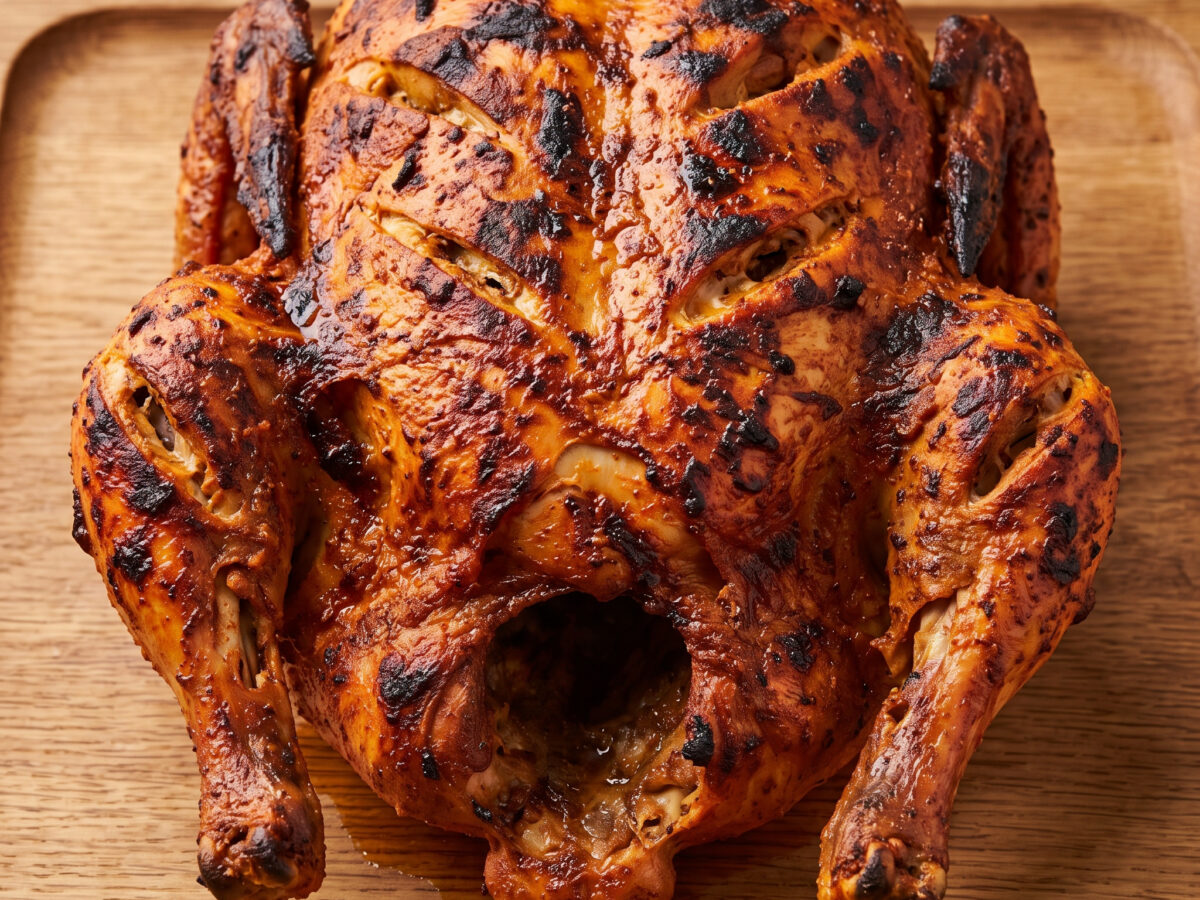 Ganzes Tandoori-Hähnchen vom Grill