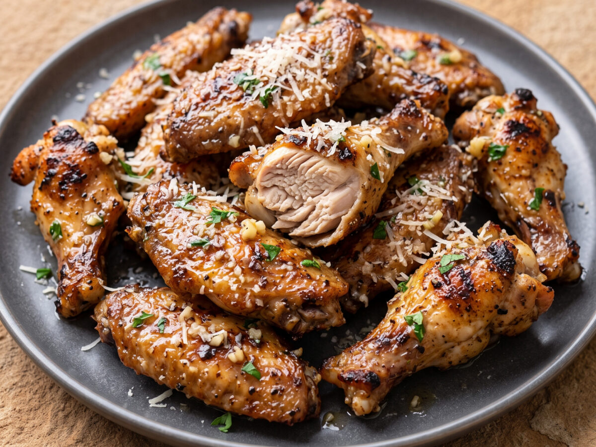 Garlic Parmesan Wings vom Grill