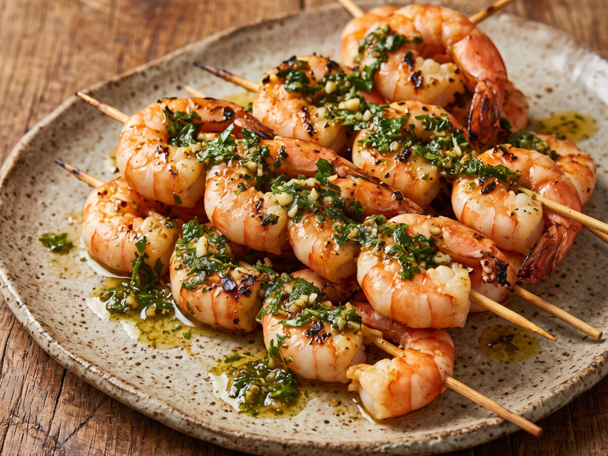 Garnelenspieße mit marokkanischer Chermoula