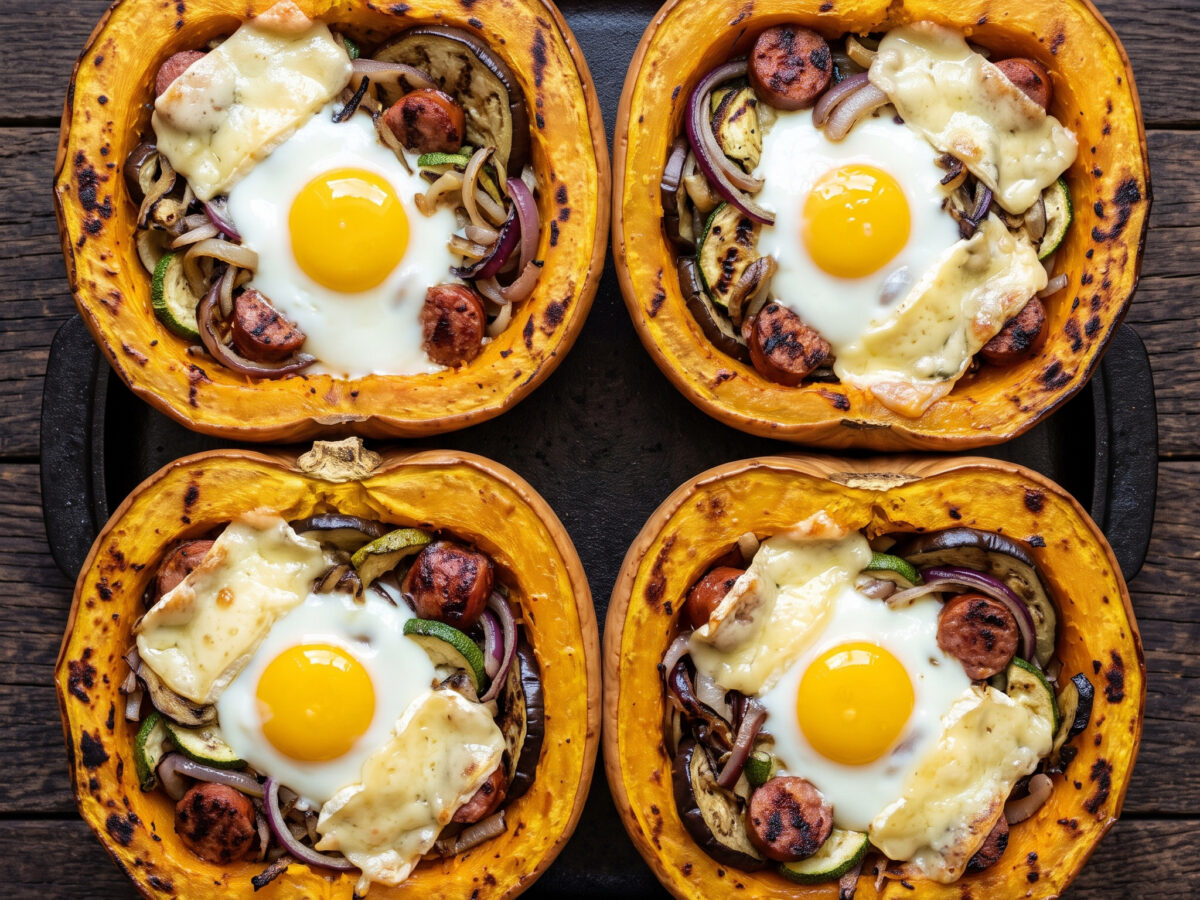 Calabazas rellenas a la parrilla