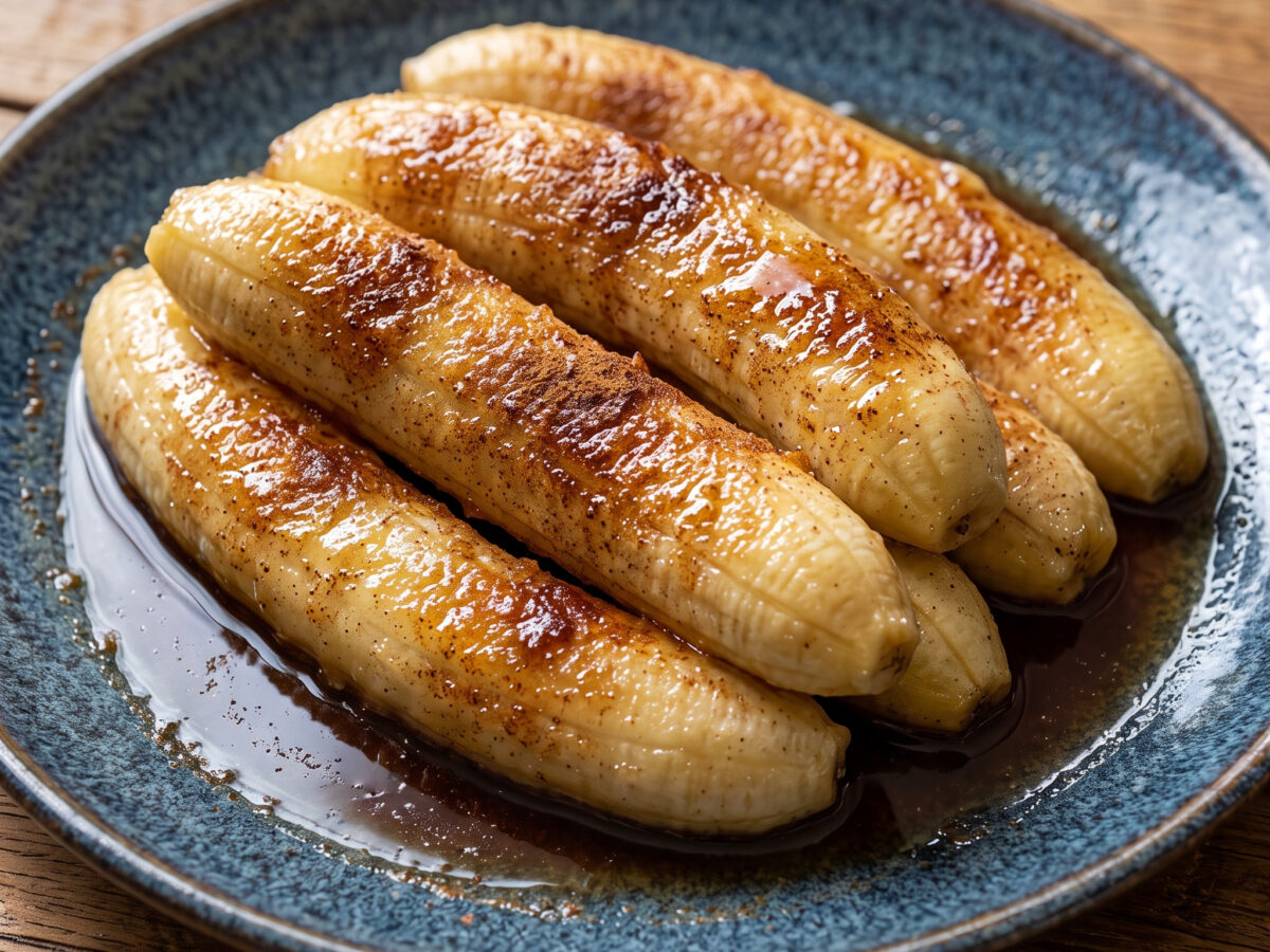 Gegrillte Banane mit Zimt und Rotwein