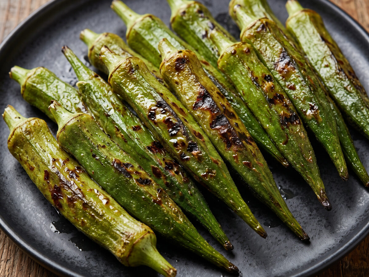 Okra mit Grillkuss