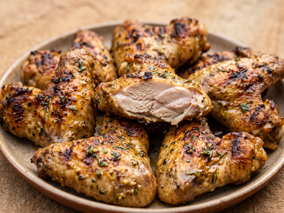 Zweizonen-Grill für saftige Flügel