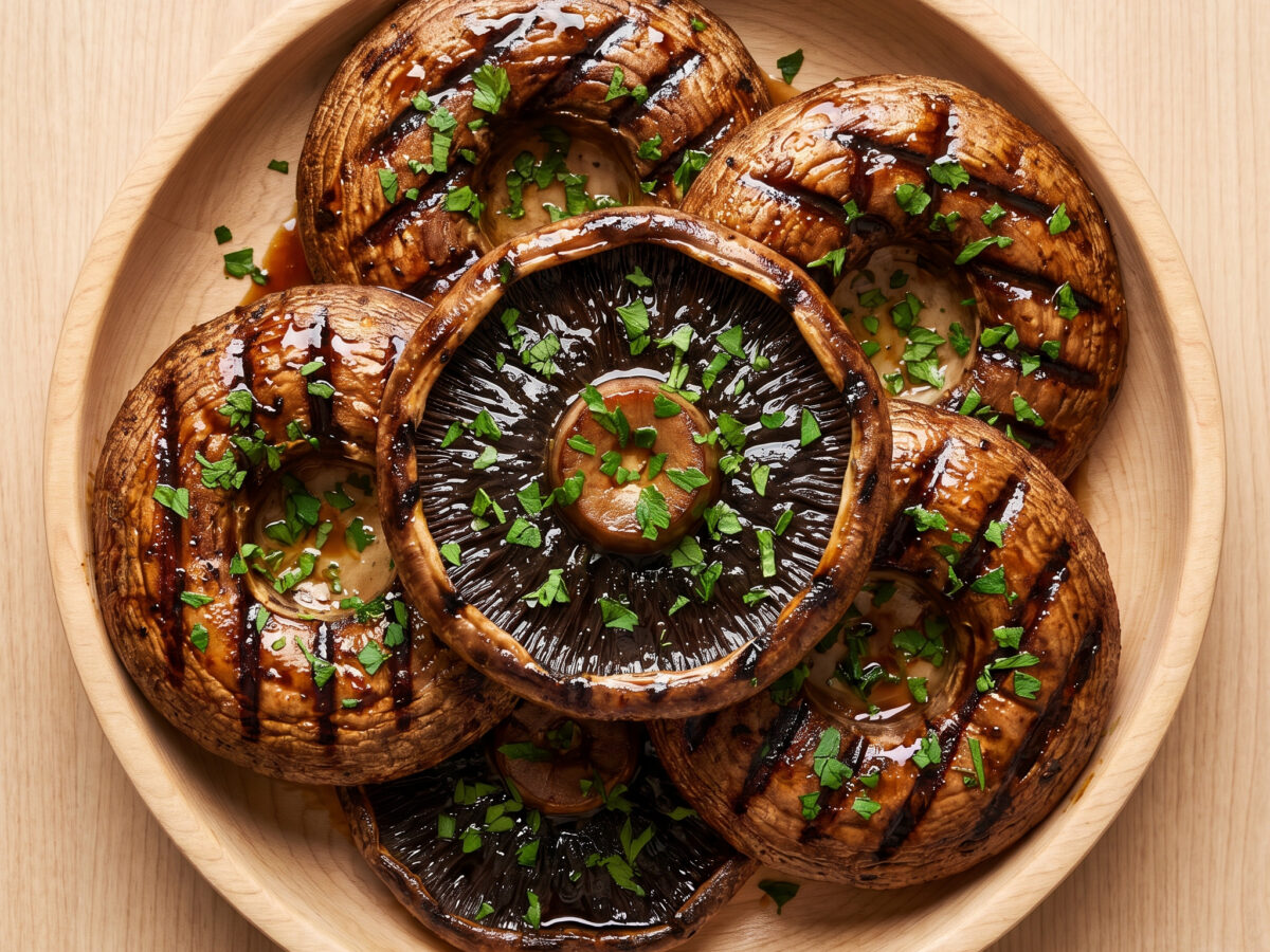 Portobello-Pilze mit Balsamico-Soja-Marinade