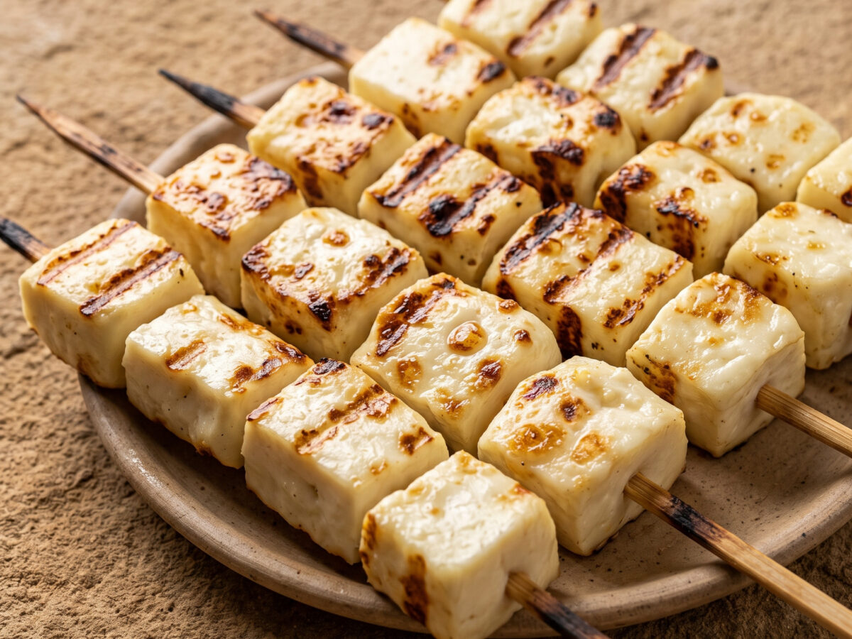 Gegrillte Suluquni-Spieße aus Aserbaidschan