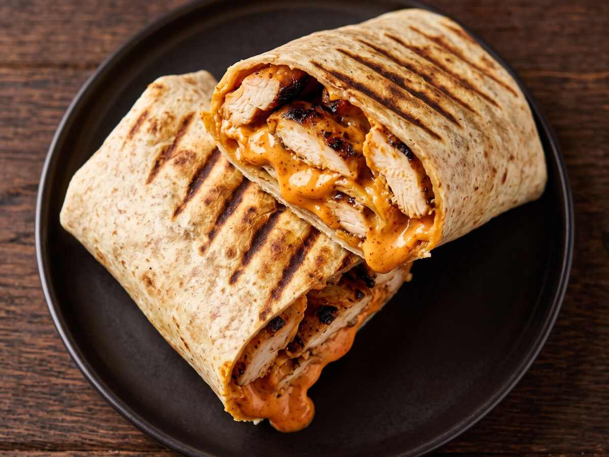 Gegrillter Hähnchen-Wrap mit Chipotle-Mayonnaise