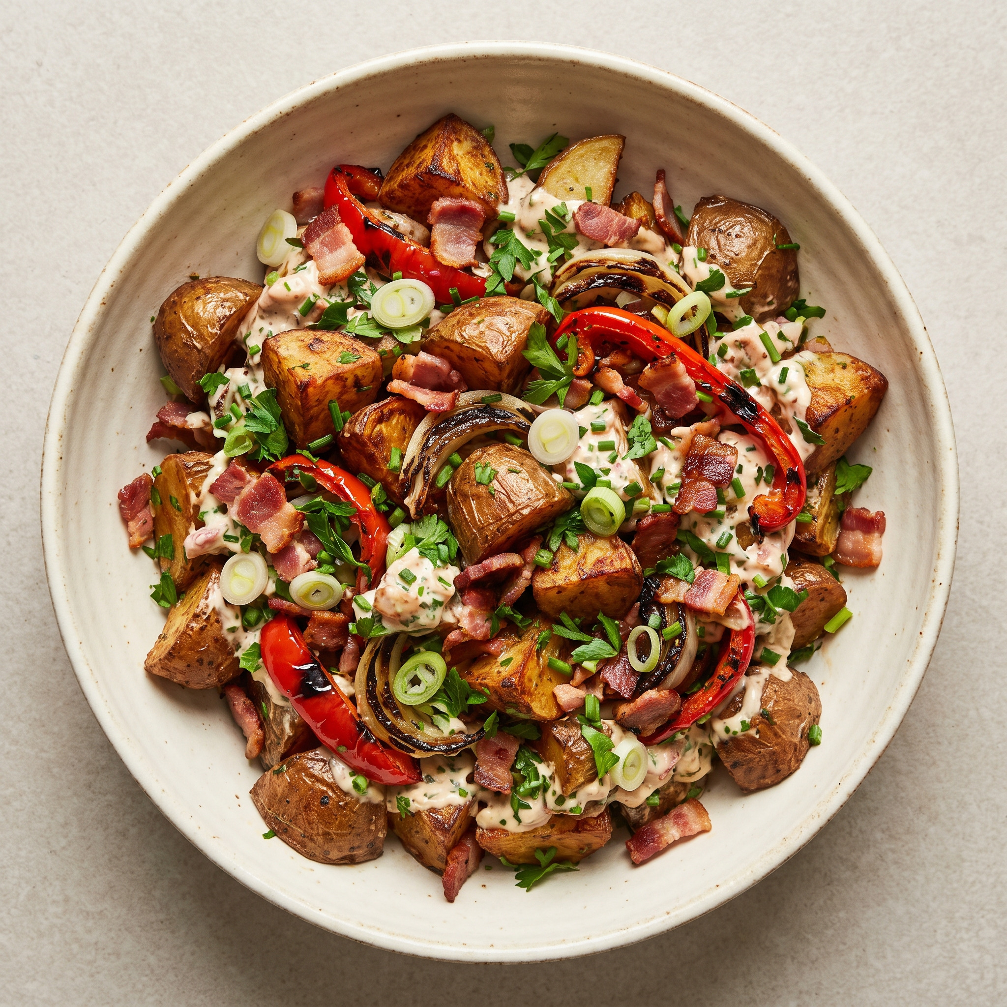 Gegrillter Kartoffelsalat mit Bacon