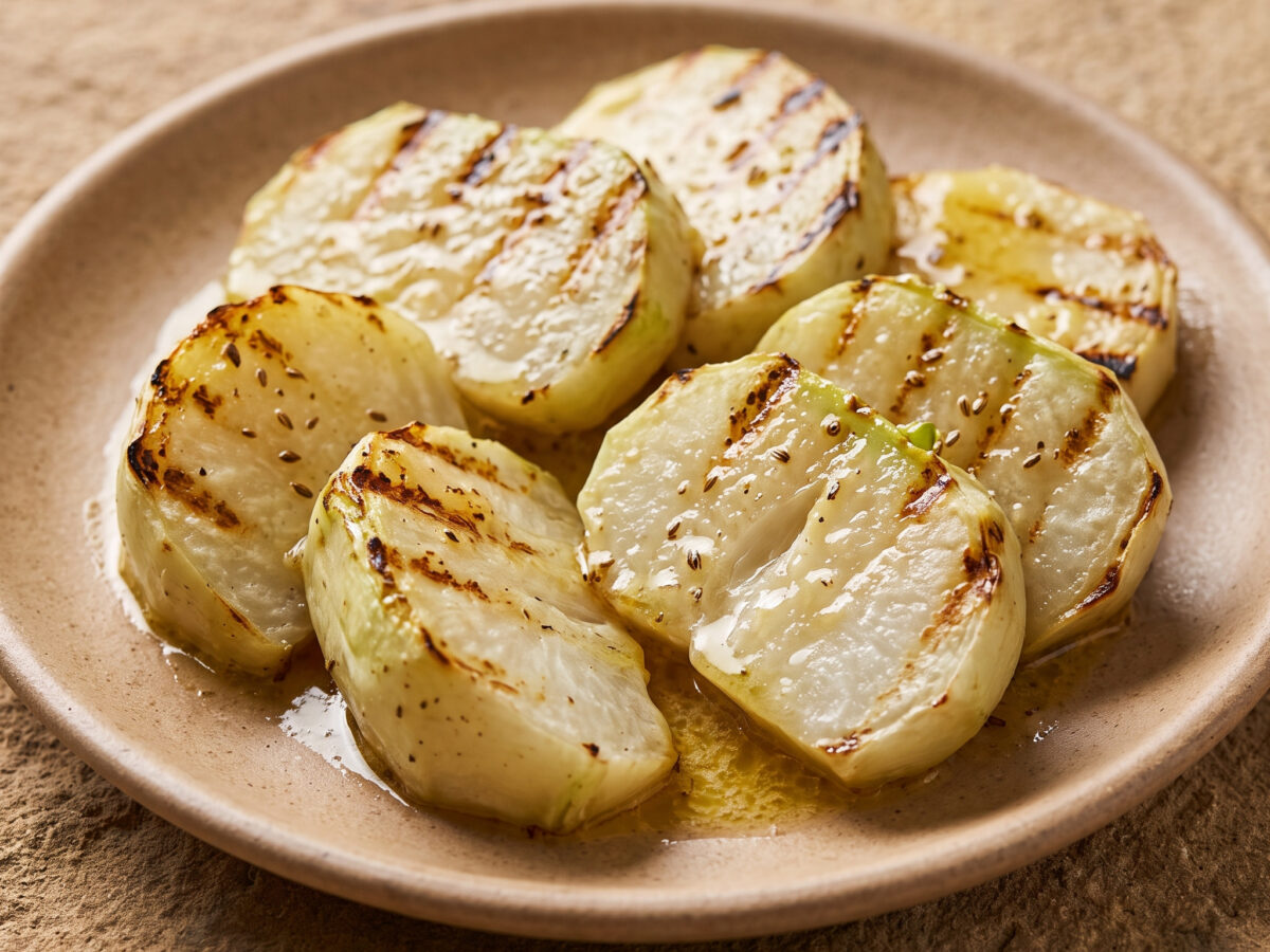 Gegrillter Kohlrabi mit Anisbutter