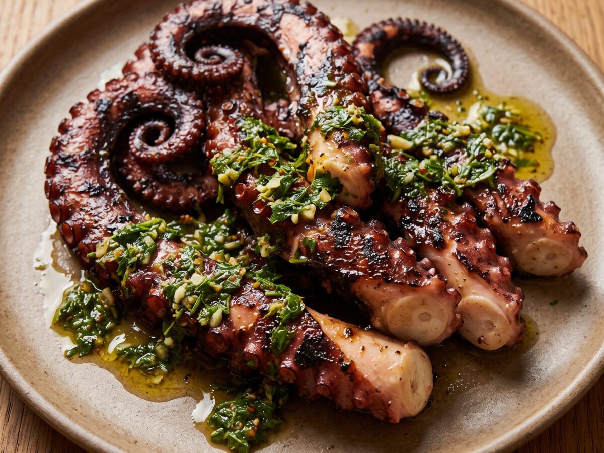 Gegrillter Oktopus mit Chermoula