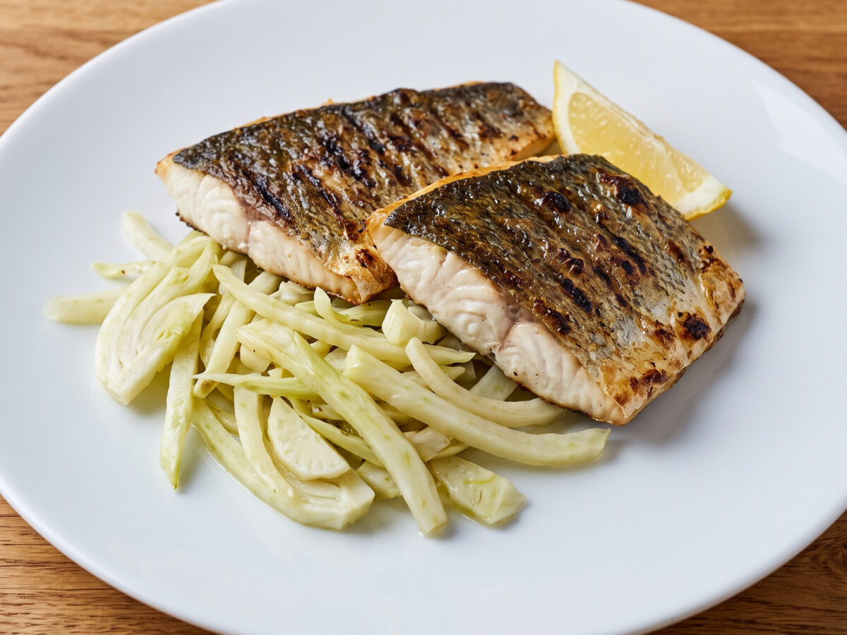 Streifenbarsch direkt vom Grill