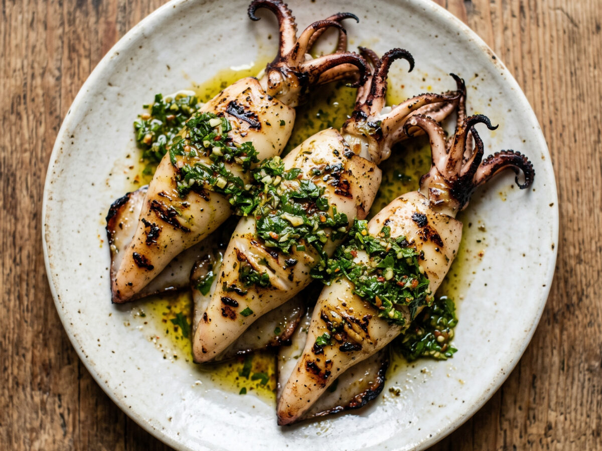 Gegrillter Tintenfisch mit Chermoula